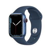 Apple Watch Series 7 OLED 41 mm Digitális Érintőképernyő 4G Kék Wi-Fi GPS (műhold)
