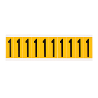 Brady 1534-1, Self-adhesive, Rectangle, Permanent, Black/Yellow, 10 pcs