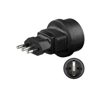 Microconnect PETRAVEL2 adaptador de enchufe eléctrico Tipo L (IT) Tipo F Negro