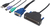 Intellinet 1-Port VGA-Kabel für KVM-Konsole, Zur Verwendung mit Rackmount-Konsolen 508032 oder 507981, enthält PS/2-, USB- und VGA-Stecker