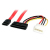 StarTech.com SATA18POW kabel SATA 0,457 m SATA 7-pin + Molex (4-pin) Czerwony