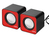 Audiocore AC870 R 2-drożny 3 W Szary, Czerwony Przewodowy