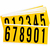 Brady 1550-# KIT öntapadós címke Téglalap alakú Tartós Fekete, Sárga 150 db