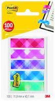 Zakładki indeksujące POST-IT® Mini (684-PLD5), PP, 11,9x43,2mm, 5x20 kart., mix kolorów