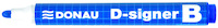 Marker do tablic DONAU D-Signer, okrągły, 2-4mm (linia), zawieszka, niebieski