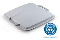 Durable ECO 90L Bin Lid Grey | Recycled Plastic Square Lid | DURABIN