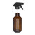 Relaxdays Sprühflasche Glas, 2er Set, 230 ml, Nebel & Strahl, Spritzflasche für Haarpflege, Reinigung & Pflanzen, braun