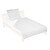 Relaxdays Bettdecke Set mit Kissen, 135x200 & 80x80 cm, Öko-Tex Standard 100, Polyester, Ganzjahresdecke, waschbar, weiß