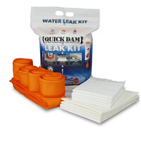 Quick Dam WU-KIT Indoor Flood Kit - 5 Mats, 5 Drip Mats, 4x 1.2m/4ft & 1x 3m/10ft Hi VisDams (15Pce) SKU: QUI-WU-KIT
