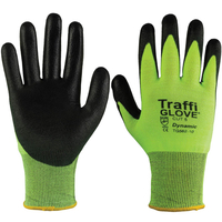 Handschuh Traffi Glove GRÜN, TG562 DYNAMIC, Gr. 7, (Cut Level 5), PU-Beschichtung