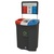 Meridian Recycling Bin with Hole, Open & Liquid Apertures - 110 Litre - Burgundy