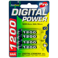 AccuPower AP1200-4 AAA / Micro NiMH-batterij 4-Pack