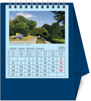 NOVOS Tischkalender Natura 2025 997052 1M/1S schwarz ML 11.5x14cm