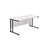 Jemini Rectangular Double Upright Cantilever Desk 1600x800mm White/Black KF820185