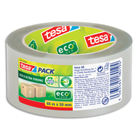 TESA Ruban adhésif d'emballage tesapack eco & ultra strong transparent en PET recyclé 66m x 50mm ecologo