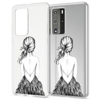 NALIA Motif Cover compatible with Huawei P40 Pro Case, Pattern Design Skin Slim Protective Silicone Phone Bumper, Ultra-Thin Shockproof Mobile Back Protector Rugged Shell Bird P...