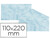 Sobre Fantasia Marmoleado Azul 110X220 mm 90 Gr Paquete de 25