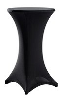 Stretch-Stehtischhusse Grace; 70x110 cm (ØxH); schwarz; rund