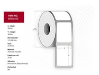 Label 30x30 - Core 25,4mm. , TT. White, Deep-freeze ,