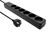 Danish IT Power Strip 6-way 10M Black Steckdosenleisten