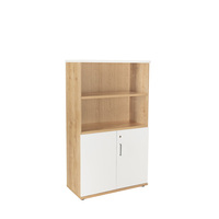 Rocada armario medio con puertas bajas 156x90x45 estructura roble/puertas blanco