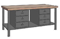 Contimac 770220 wp 107 S/Bb Établi 2000X700X890