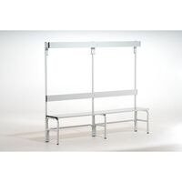 Changing room bench made of stainless steel