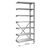 Boltless shelving unit, zinc plated, 7 shelves