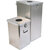 Contenedor de basura/recipiente para la eliminación de residuos G®-DROP, capacidad 240 l, aluminio con ruedas, bajo llave.