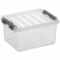 Aufbewahrungsbox mit Deckel 2 Liter Kunststoff 150x100x200mm transparent