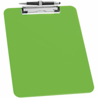 Klemmbrett A4 Kunststoff mit Stiftehalter hellgrün