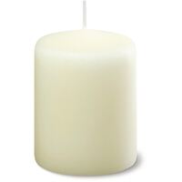 Pillar Short 3inch Candle Ivory Made of Wax 60(�)x 80(H)mm 22 Hour Burn Time