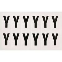 Numbers and letters black on white - Letter Y