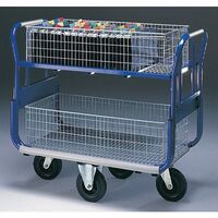 Large mail distribution truck with 2 long baskets
