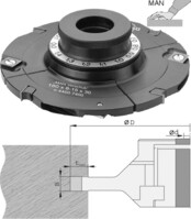 HW-Wendeplatten Z4+4, mit Gewindebüchse, 180 x 12,5-24 mm