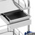 Wózek laboratoryjny zabiegowy kosmetyczny ze stali 2 półki 2 szuflady 65 x 60 x 86 cm 20 kg
