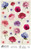 Deko Sticker, Papier, Blumen, mehrfarbig, 24 Aufkleber