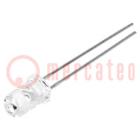 Emetteur IR; 5mm; 850nm; transparent; 30°; THT; 165mW; 20mA; 1÷1,65V