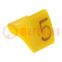 Markers; Marking: 5; 10÷16mm; H: 21mm; A: 15mm; -30÷100°C; leaded
