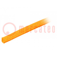 Polyester braid; ØBraid : 6.35mm; polyester; orange; -70÷125°C
