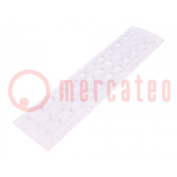 LED lens; rectangular; plexiglass PMMA; transparent; H: 9.4mm