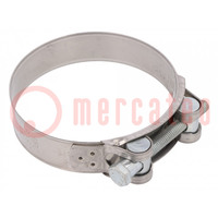 T-bolt clamp; W: 24mm; Clamping: 92÷97mm; chrome steel AISI 430; S