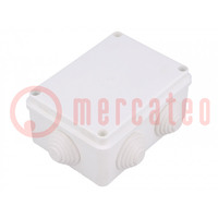 Enclosure: junction box; X: 87mm; Y: 118mm; Z: 55mm; wall mount; IP55