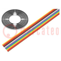 Cable: de cinta; 14x28AWG; 1,27mm; cuerda; Cu; sin blindaje; PVC