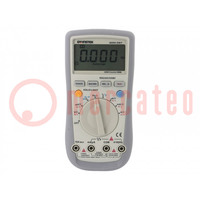 Multímetro digital; RS232; LCD; 3,75 dígitos; 400÷40MΩ; 10÷10MHz