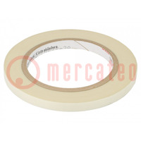Tape: electrical insulating; W: 9mm; L: 33m; Thk: 0.177mm; white
