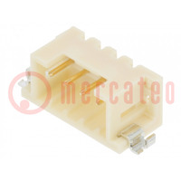 Socket; wire-wire/PCB; male; DF3; 2mm; PIN: 4; SMT; on PCBs; 1000pcs.