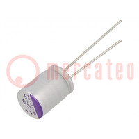 Kondensator: Polymer; 270uF; 25VDC; SEK; THT; ±20%; -55÷125°C; 1000h