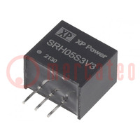 Converter: DC/DC; Uin: 9÷72V; Uout: 3.3VDC; Iout: 500mA; SIP3; THT