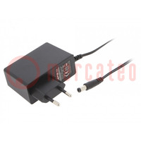 Power supply: switching; mains,plug; 15VDC; 1.6A; 24W; Plug: EU